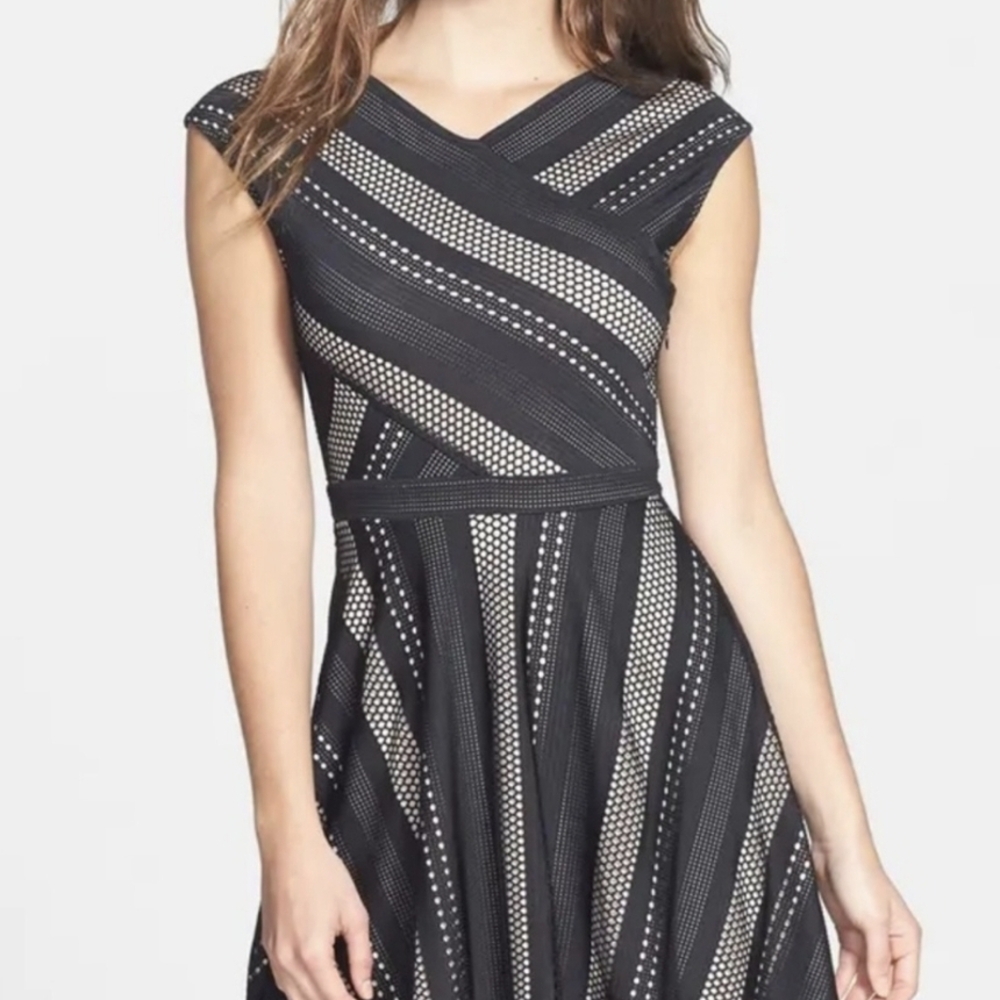 Elegant Black and Beige Women's Dress